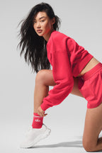 Unisex Half-Crew Throwback Sock - Candy Red/White