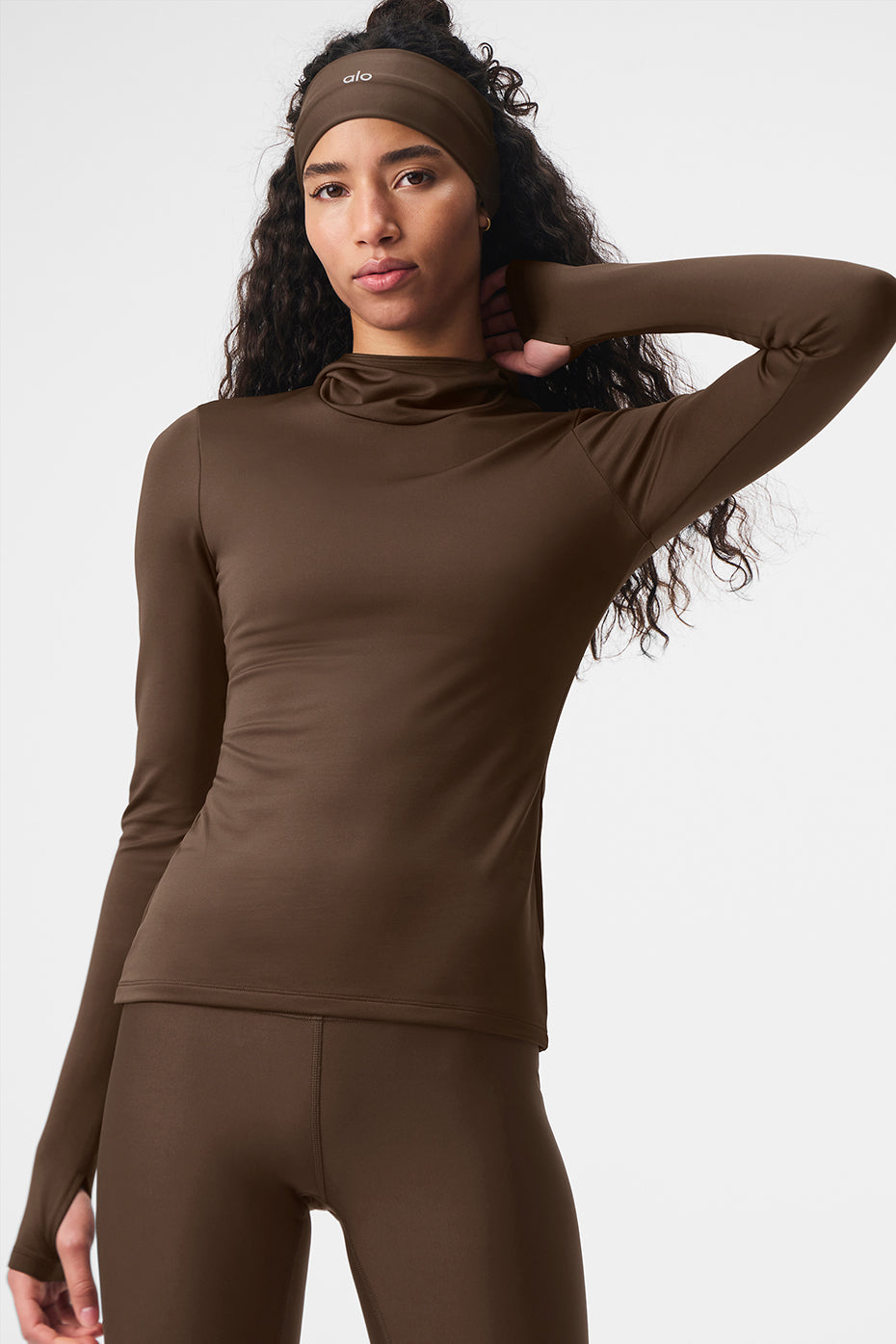 Airlift Winter Warm 1/4 Zip Long Sleeve - Espresso