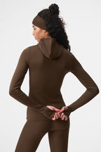 Airlift Winter Warm 1/4 Zip Long Sleeve - Espresso
