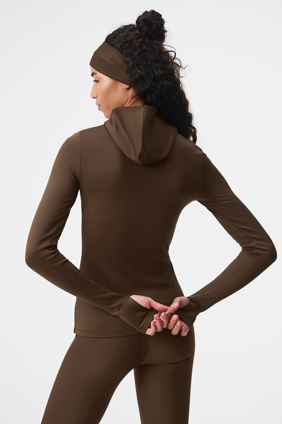 Airlift Winter Warm 1/4 Zip Long Sleeve - Espresso