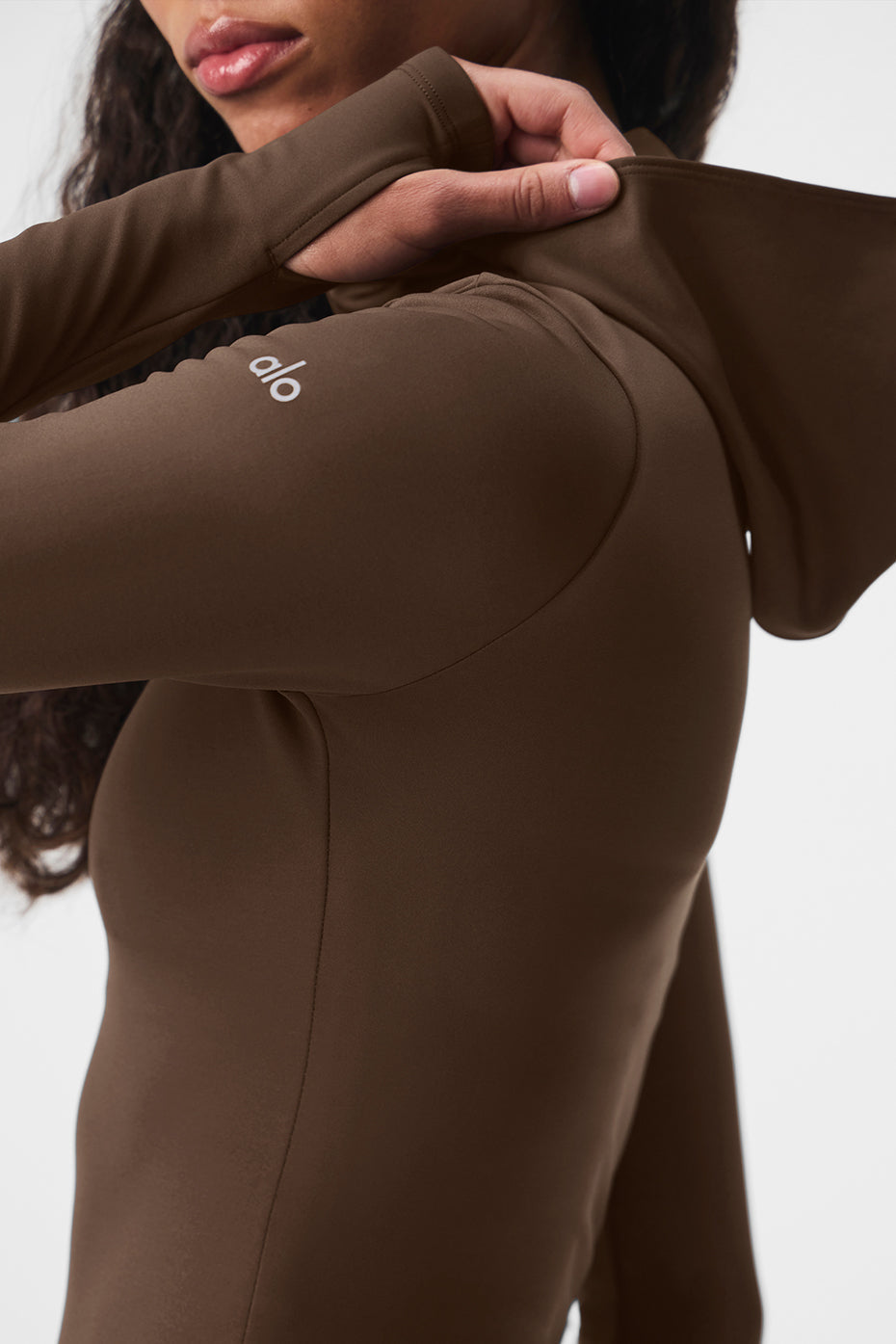 Airlift Winter Warm 1/4 Zip Long Sleeve - Espresso