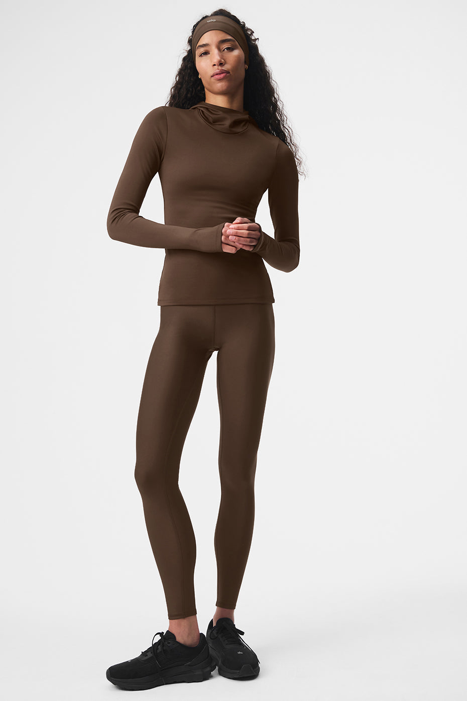 Airlift Winter Warm 1/4 Zip Long Sleeve - Espresso