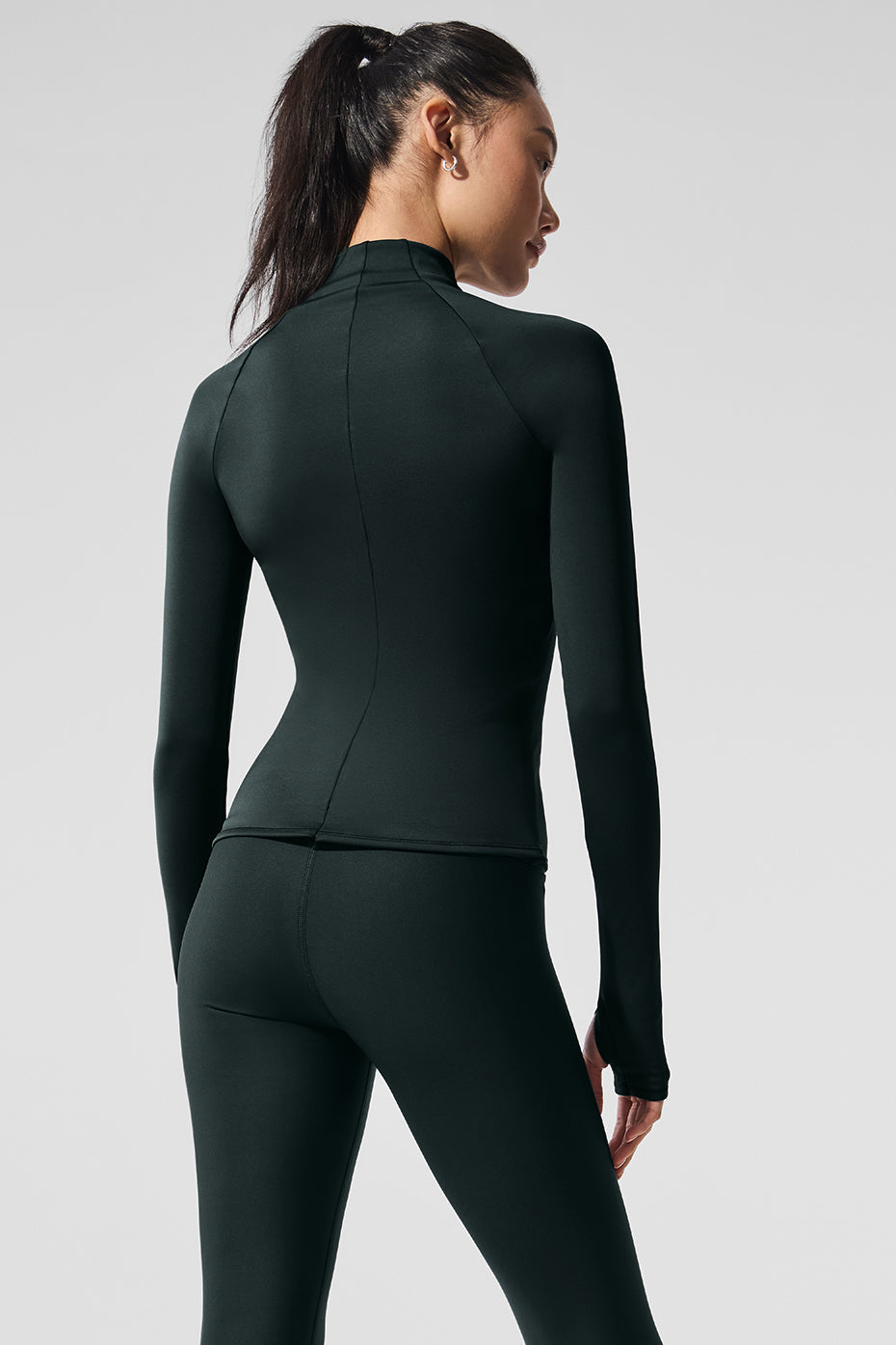 Airlift Winter Warm 1/4 Zip Long Sleeve - Charcoal Green