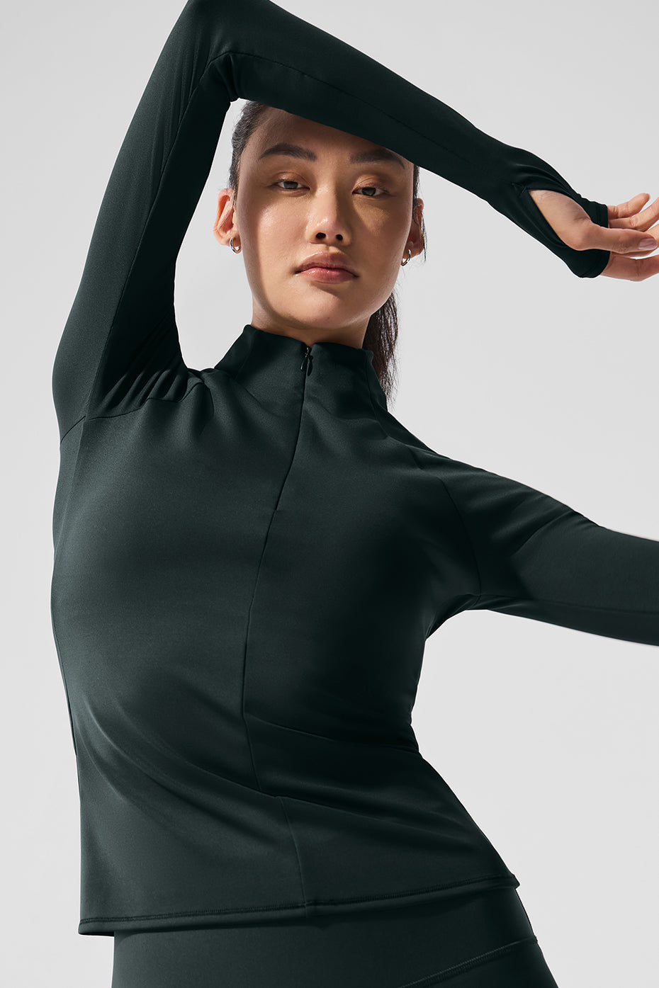 Airlift Winter Warm 1/4 Zip Long Sleeve - Charcoal Green