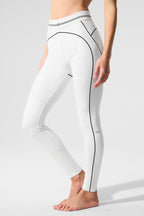 Airbrush High-Waist Heart Throb Legging - White/Black