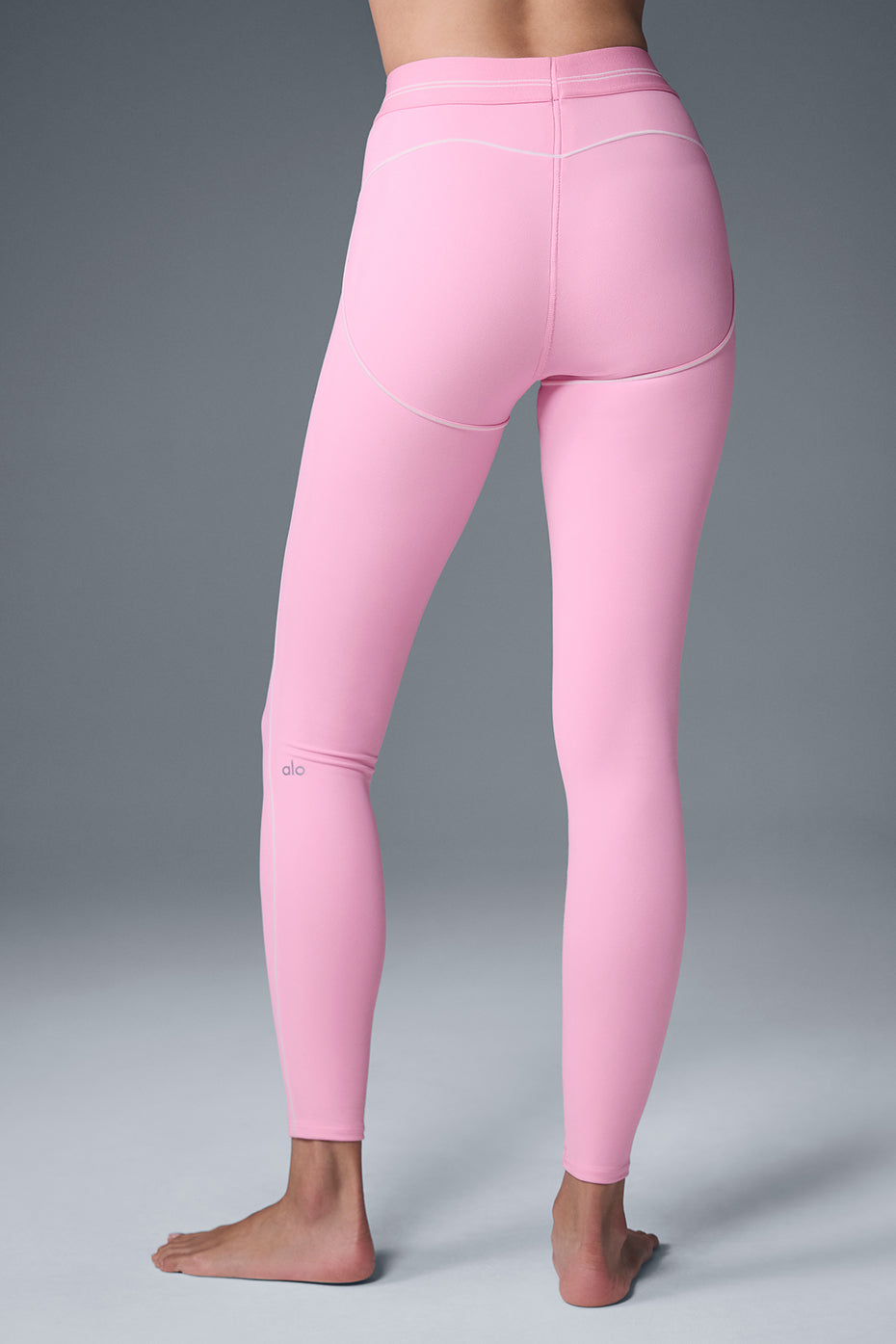 Airbrush High-Waist Heart Throb Legging - Sweet Pink/White