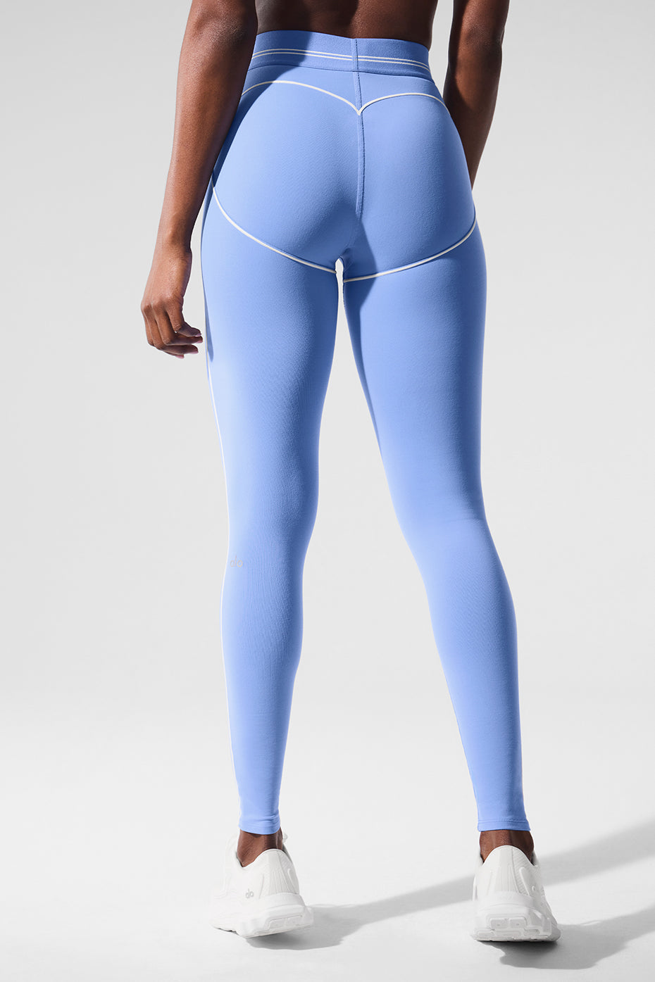 Airbrush High-Waist Heart Throb Legging - Crystal Clear Blue/White