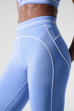 Airbrush High-Waist Heart Throb Legging - Crystal Clear Blue/White