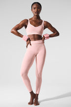 Alosoft High-Waist Heart Throb Legging - Pink Quartz Heather/White