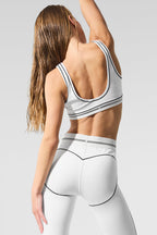 Airbrush Heart Throb Bra - White/Black