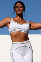 Airbrush Heart Throb Bra - White/Black