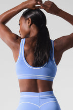 Airbrush Heart Throb Bra - Crystal Clear Blue/White