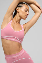 Airbrush Heart Throb Bra - Pink Wild Rose/White