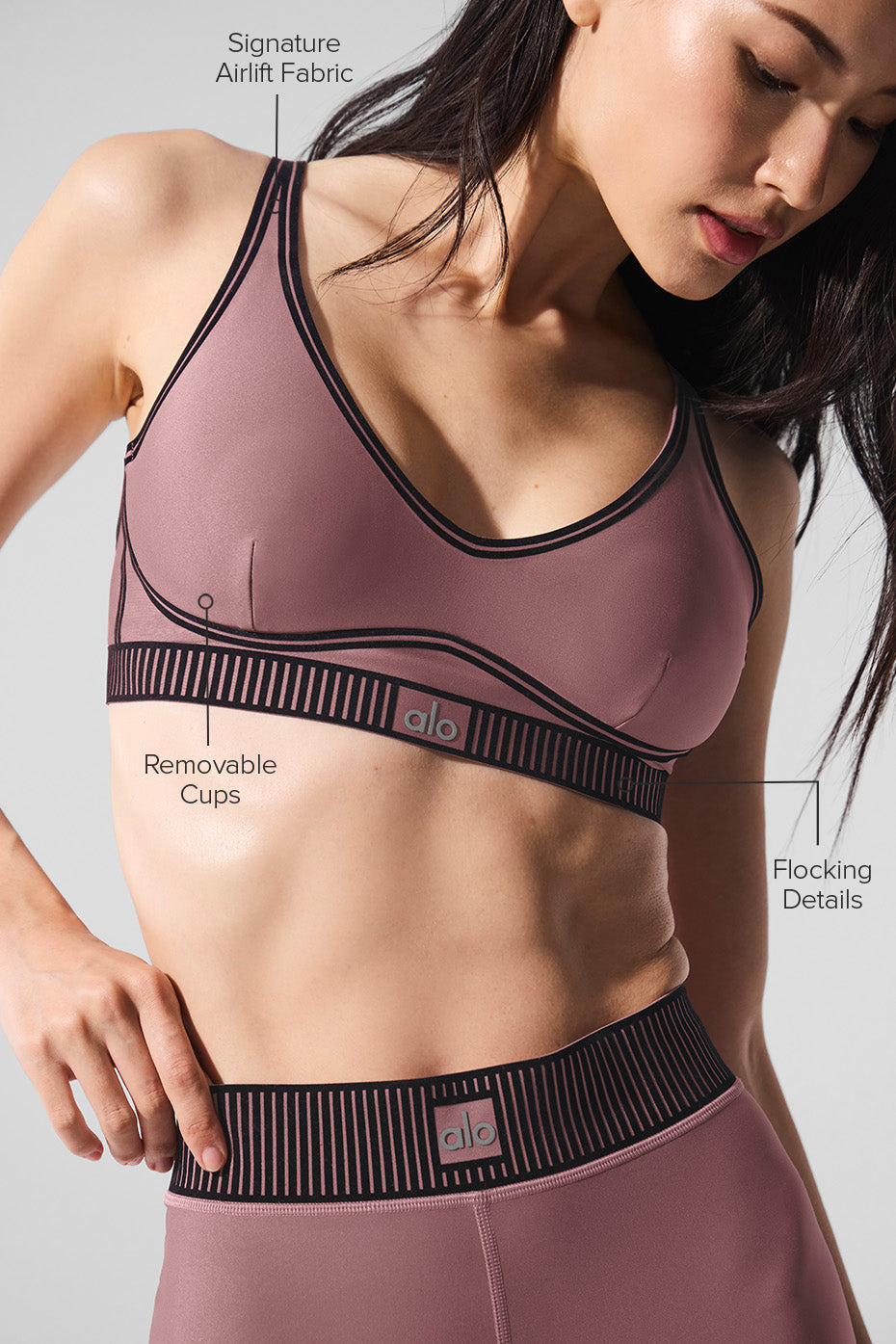 Airlift Line Up Bra - Smoky Quartz