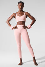 Alosoft Heart Throb Bra - Pink Quartz Heather/White